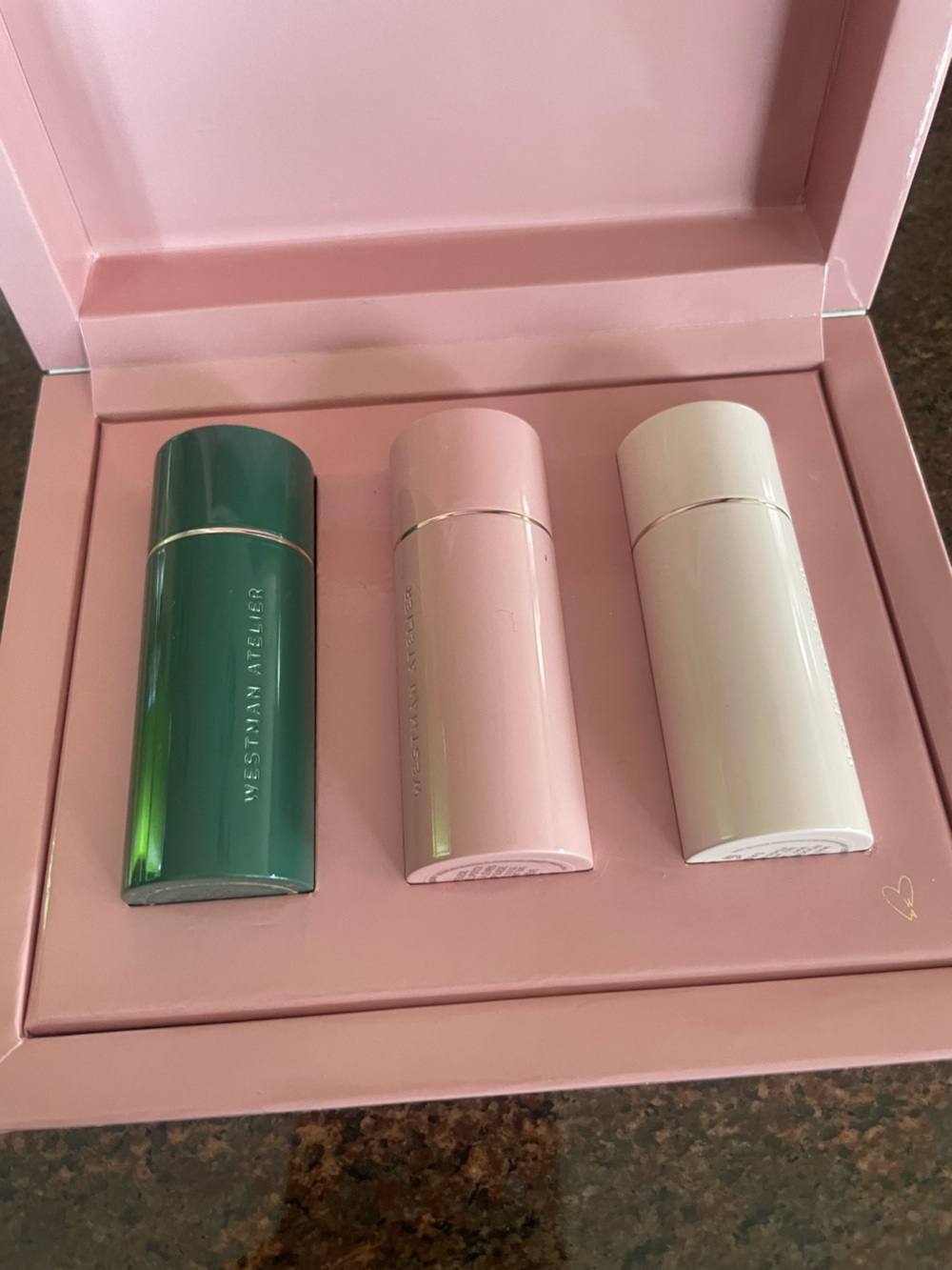 Westman Atelier Lip Suede Matte Trio — rose, mauve, dusty pink - Picture 4 of 6